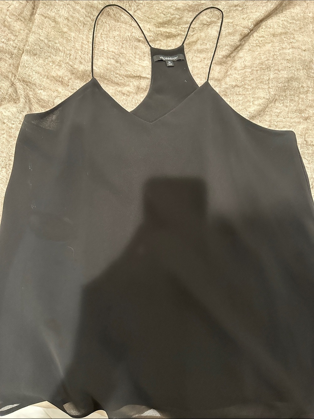 Necessary Clothing Black Spaghetti Strap V-Neck Camisole